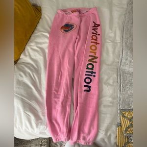 Aviator nation med neon pink sweats good condition